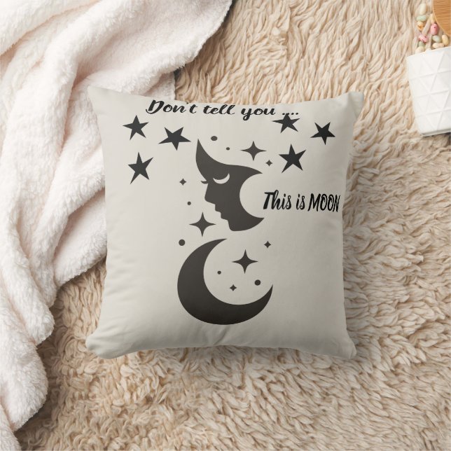 Celestial Dreams Moon and Stars Square Kissen (Decke)