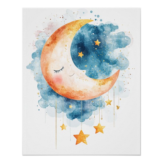 Celestial Dreams Watercolor Poster (Vorderseite)
