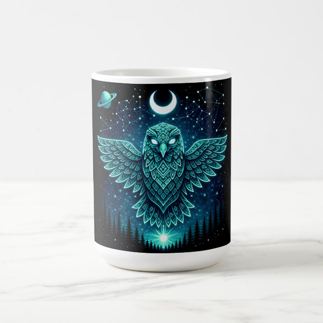 Celestial Eagle – Stellar Freedom Wildlife Galaxy  Kaffeetasse (Mittel)