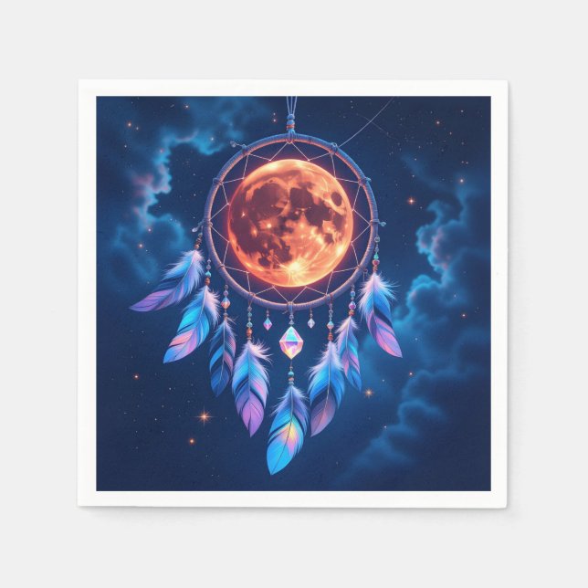 Celestial Eclipse Dreamcatcher Serviette (Vorderseite)