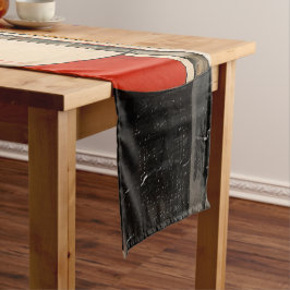 Celestial Elegance: Abstrakte Erkundung in Beige Kurzer Tischläufer