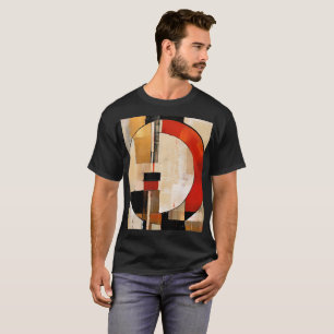 Celestial Elegance: Abstrakte Erkundung in Beige T-Shirt