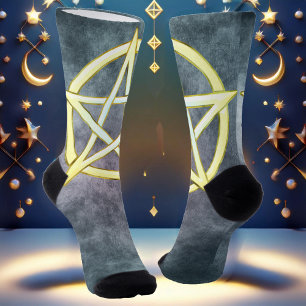 Celestial Elegance: Perle Pentagram Socken