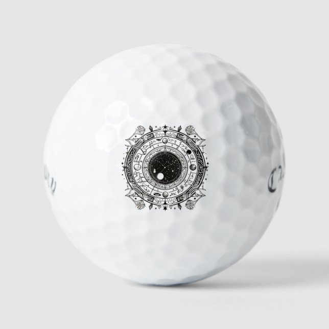 Celestial Elegance: Zodiac & Constellation Designs Golfball (Vorderseite)