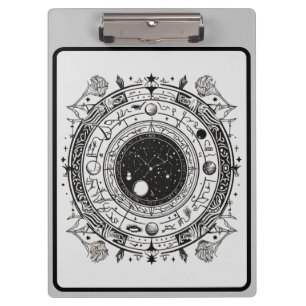 Celestial Elegance: Zodiac & Constellation Designs Klemmbrett