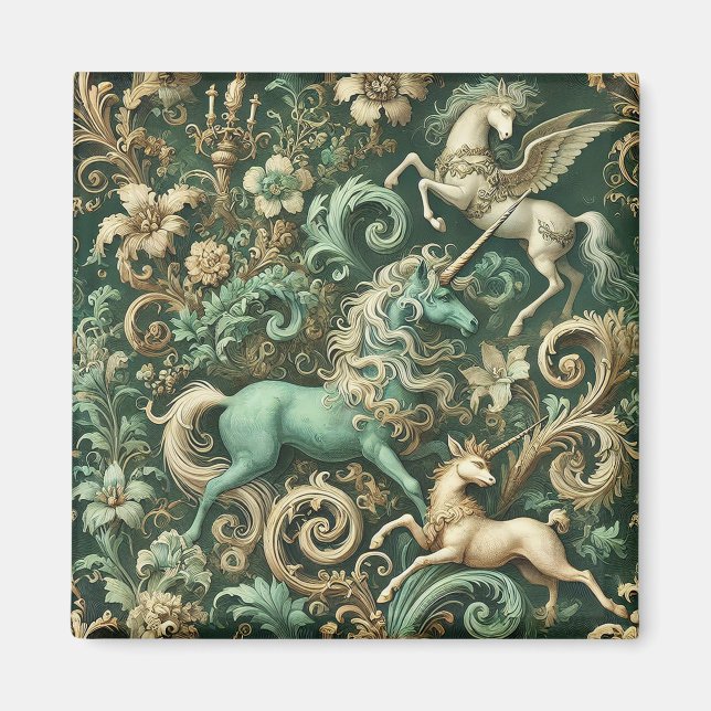 Celestial Equinox - Mythisches Einhornwallpaper de Magnet (Vorne)