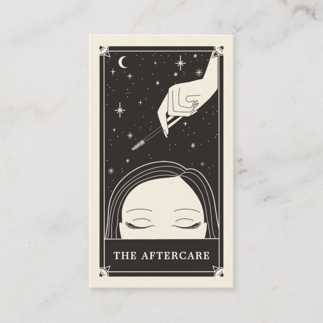 Celestial Eye Tarot Lash Aftercare Card Visitenkarte (Vorderseite)