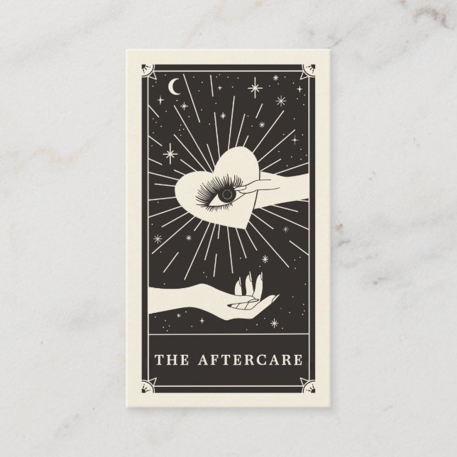 Celestial Eye Tarot Lash Aftercare Card Visitenkarte (Vorderseite)
