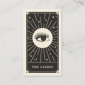 Celestial Eye Tarot Lashes Schwarze Visitenkarte