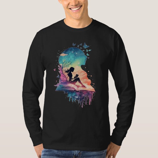 Celestial Fairy Reading Book Fantasy Novel Book T-Shirt (Vorderseite)