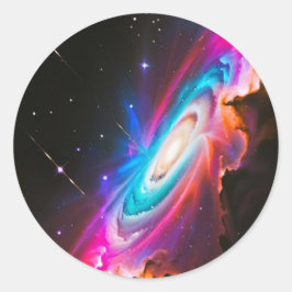 Celestial Fantasy Black Hole Runder Aufkleber