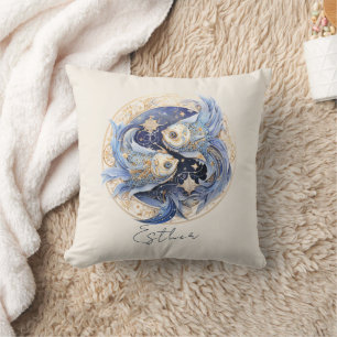 Celestial Fantasy Fish Zodiac Symbol Pisces Kissen