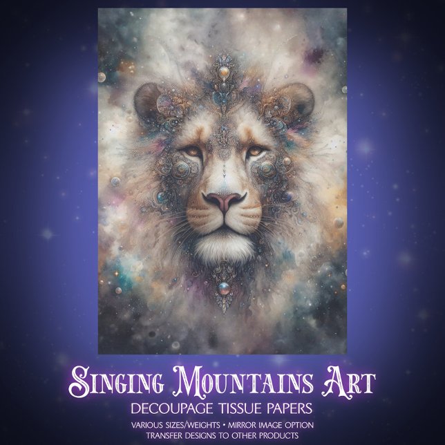 Celestial Fantasy Lion Craft Decoupage Seidenpapier (Von Creator hochgeladen)