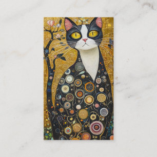 Celestial Feline in Gold Visitenkarte