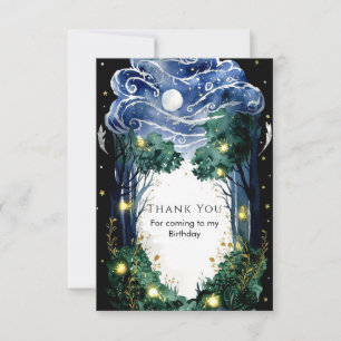 Celestial Firefly Woodland Birthday Dankeskarte