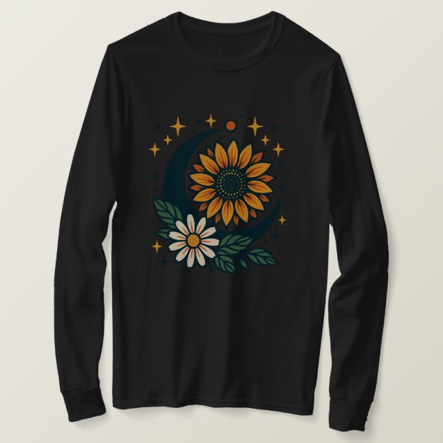 Celestial Flower Long Sleeve T-Shirt (Design vorne)