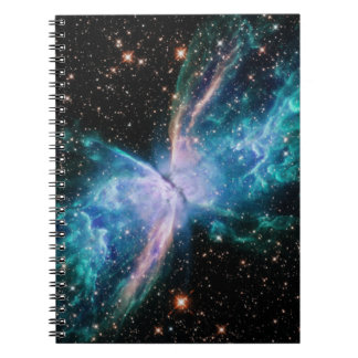 Celestial Foto Aqua Butterfly Nebel Notizblock