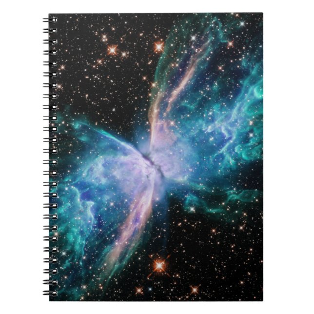 Celestial Foto Aqua Butterfly Nebel Notizblock (Vorderseite)