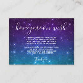 Celestial Galaxy Honeymoon Wish Wedding Begleitkarte