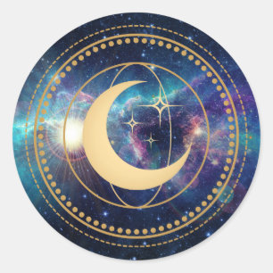 Celestial Galaxy Moon Sticker Siegel