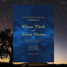 Celestial Galaxy Night Sky Thema Hochzeit