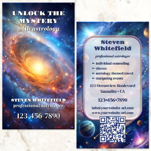 Celestial Galaxy Professional Astrologe Visitenkarte