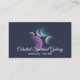 Celestial Galaxy Space Horoscope Zodiac Visitenkarte