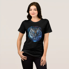 Celestial Galaxy Tiger Art Print Tri-Blend Shirt