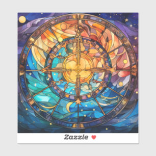 Celestial gestanztes Glas Vinyl Sticker