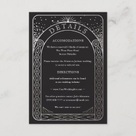 Celestial Gewerkschaft Wedding Details Card (Silbe Begleitkarte