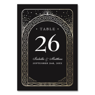 Celestial Gewerkschaft Wedding Tischnummer Cards