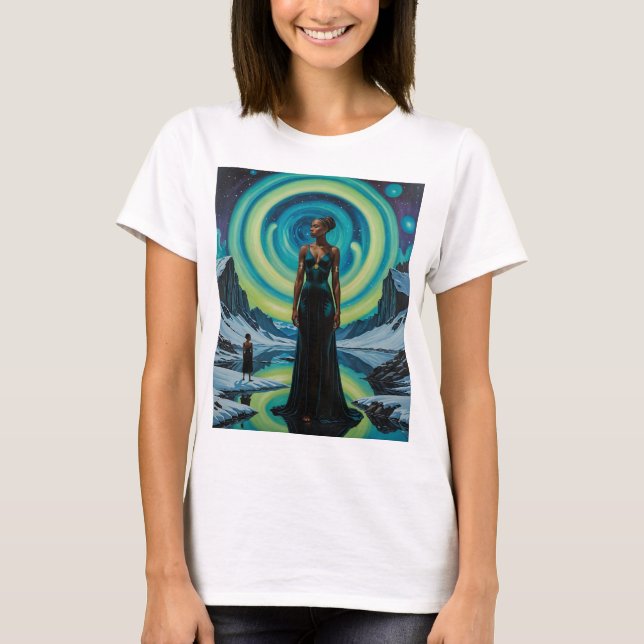 Celestial Goddess Cosmic Dreamscape T-Shirt (Vorderseite)