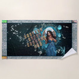 Celestial Goddess Messenger mit Tarot Cards Strandtuch