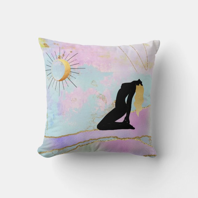 *~* Celestial Goddess Rainbow Pastel Glitzer AP22 Kissen (Vorderseite)