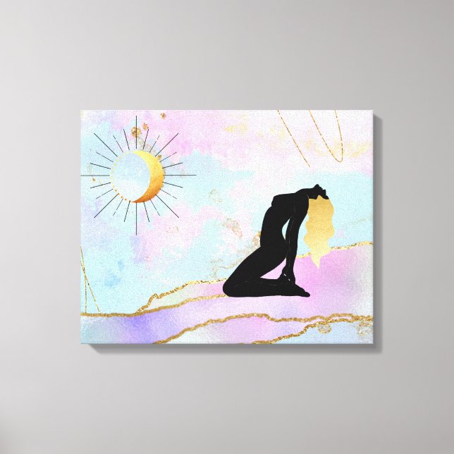 *~* Celestial Goddess Rainbow Pastel Glitzer AP22 Leinwanddruck (Vorderseite)