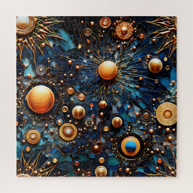 Celestial Gold Galaxy Puzzle (Vertikal)