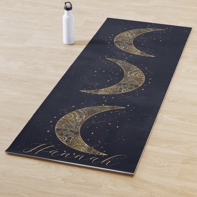 Celestial Gold Moon Ästhetik Yogamatte (Beispiel)