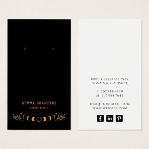 Celestial Gold Moon Black Earring Juwelier Display