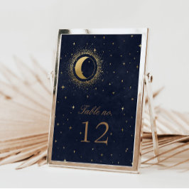 Celestial Gold Stars Hochzeiten Tischnummer
