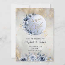 Celestial Gold Sun, Blue Moon Rose Stars