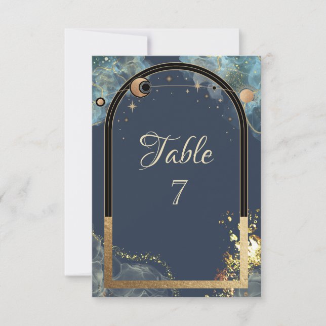 Celestial Gold Sun Moon Gold Glitzer Einladung (Vorderseite)