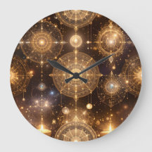 Celestial Gold Verzierte Muster Wall Clock