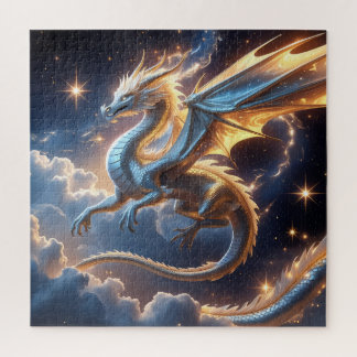 Celestial Golden Dragon Puzzle - Luxus Fantasy Ar