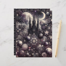 Celestial Gothic Valentines Scrapbook Paper