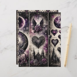 Celestial Gothic Valentines Scrapbook Paper