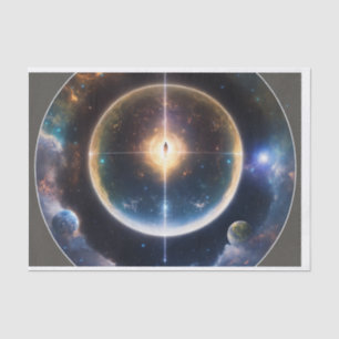 "Celestial Gravitas: Black Hole Space-Time Emblem" Seidenpapier