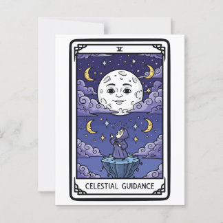 Celestial Guidance - Hexe beim Mondschauen Postkarte