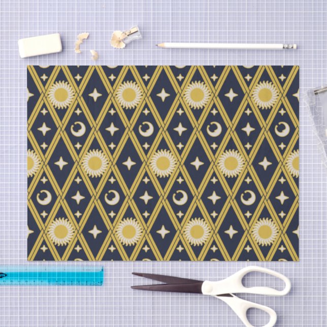 Celestial Harlequin Bold (Mitternachtsherd) Seidenpapier (Handwerk)
