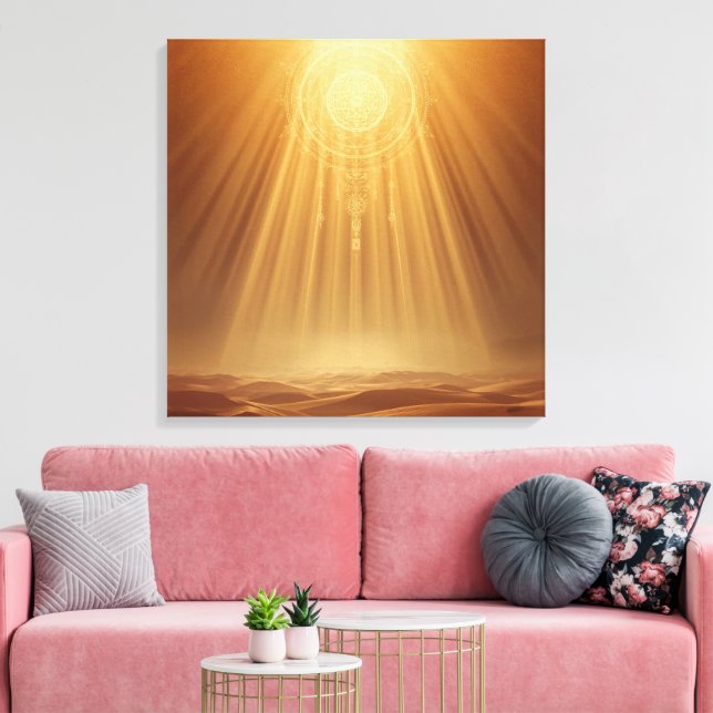 Celestial Harmony Gateway Boho Wall Art | Sacred  Leinwanddruck (Insitu (Wohnzimmer))