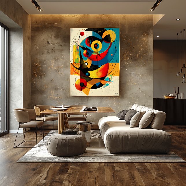 Celestial Harmony – Mid-Century Geometric Flow Wal Poster (Von Creator hochgeladen)